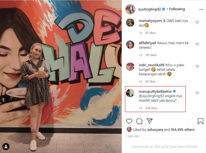 Ayu Ting Ting Diduga Masih Cedera Engkel, Dapat Perhatian dari Atlet Bulutangkis Ini