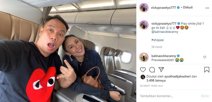 Vicky Prasetyo dan Kalina Oktarani Prewedding ke Bali, Tulisannya Disorot