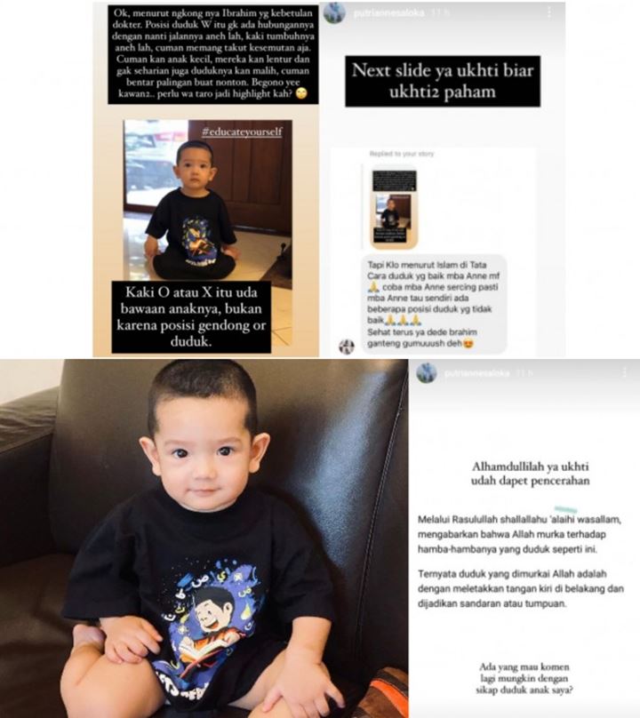 Putri Anne Ngamuk Cara Duduk Sang Anak Dikomentari Buruk, Tantang Netizen?