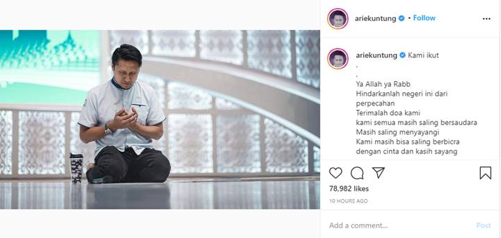 Doa Menyentuh Arie Untung Di Tengah Bentrok Polisi-FPI, Sukses Bikin Mewek
