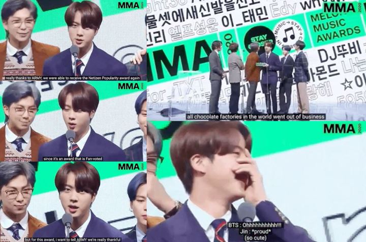 Melon Music Awards 2020: Gombalan Receh Jin Bikin BTS Tak Mampu Tahan Senyum