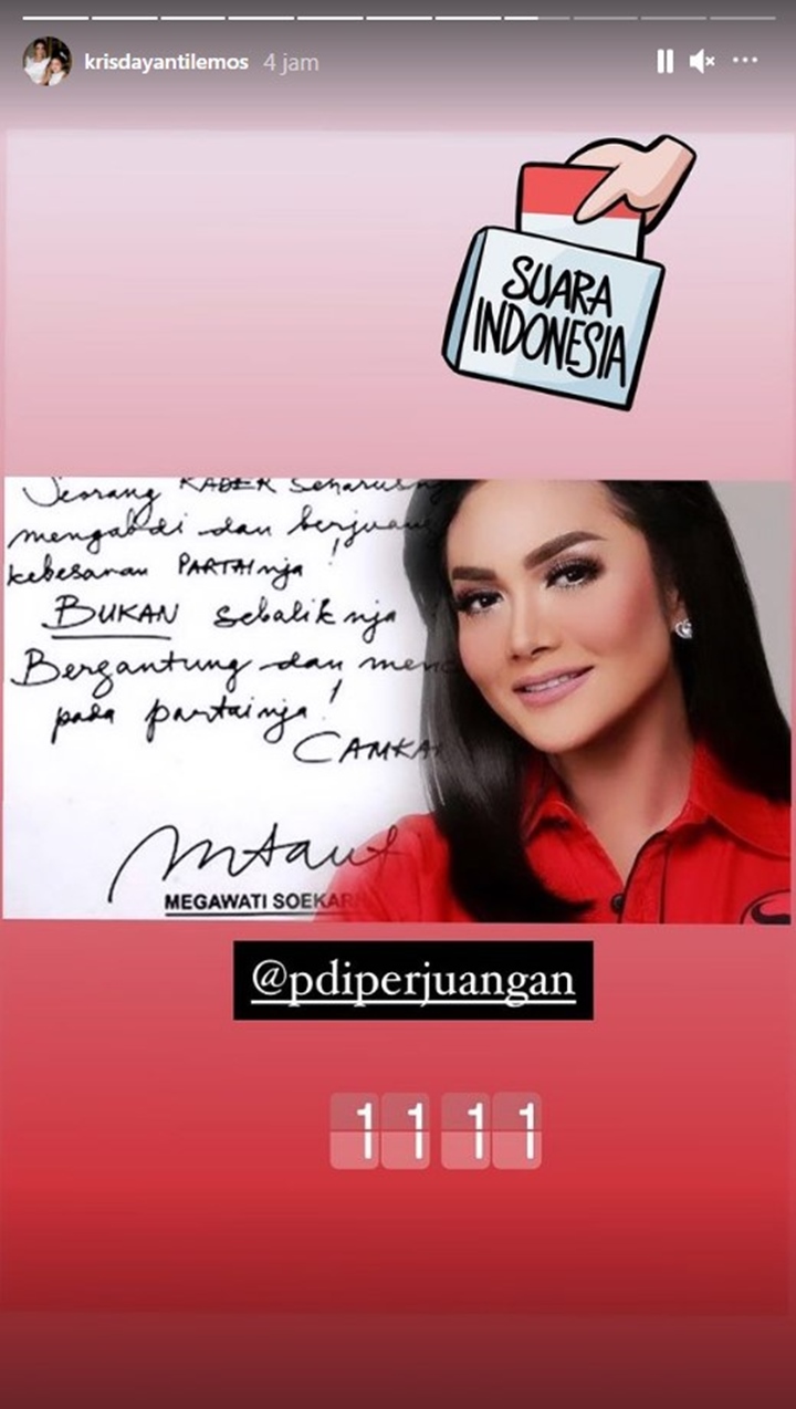 Ajak Masyarakat Tak Golput, Krisdayanti Sampaikan Pesan Bijak Ini Untuk Pilkada 2020