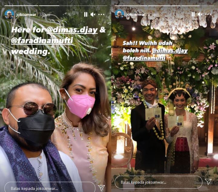 Sutradara Dimas Djay Resmi Menikahi Faradina Mufti Di Tanggal Yang Cantik