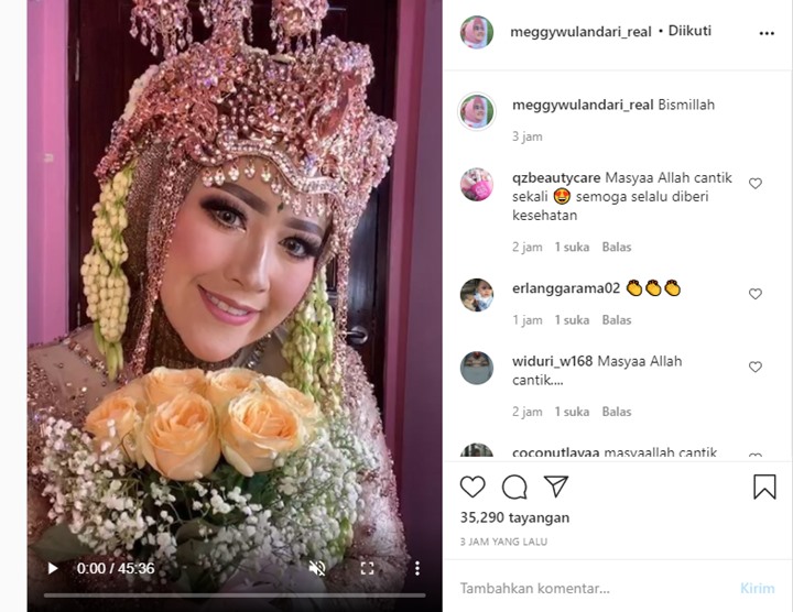 Kiwil Diterpa Isu Cerai, Meggy Wulandari Cantik Jadi Pengantin Sunda Sahkan Pernikahan