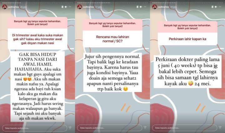 Audi Marissa Curhat Jadi Makin Suka Nasi Sejak Hamil, Terungkap Tanggal Perkiraan Melahirkan