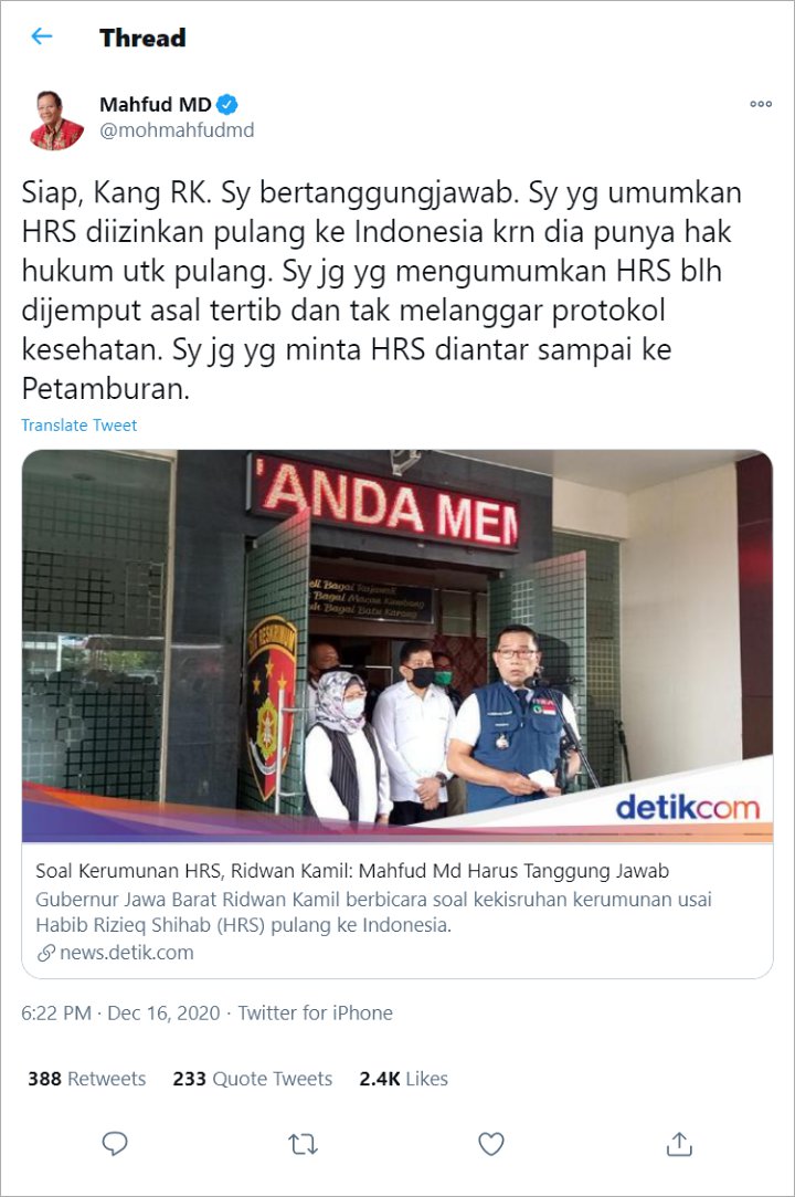 Jawab Ridwan Kamil