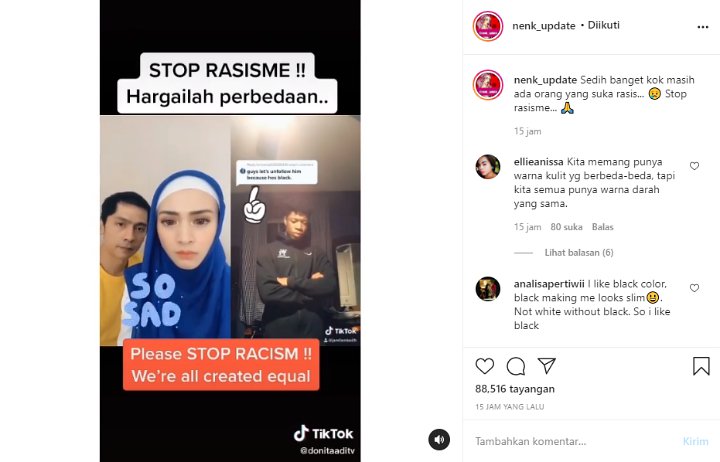Begini Reaksi Donita Dan Adi Nugroho Saat Lihat Ada Netizen Bersikap Rasis