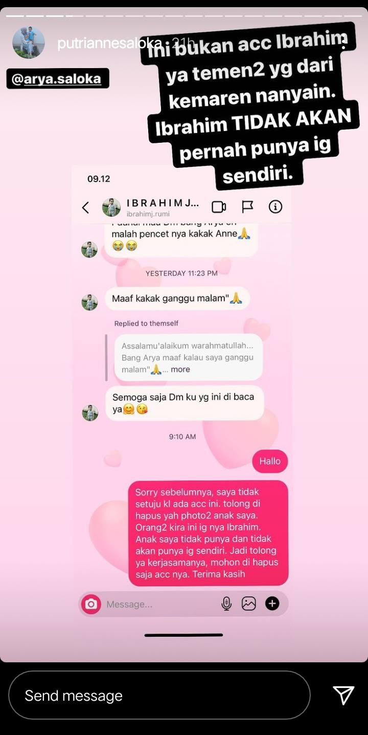 Putri Anne Labrak Pemilik Akun Palsu Atas Nama Anaknya, Beri Teguran Keras