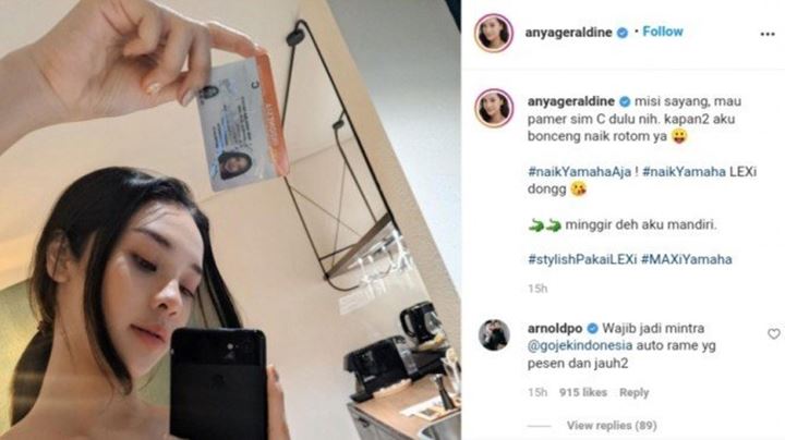 Pamer SIM Baru, Nama Asli Anya Geraldine Terungkap