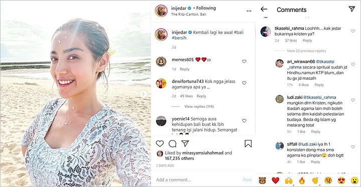 Gara-gara Ikut Ritual Melukat, Jessica Iskandar Disebut Plin-plan Soal Agama yang Dianut