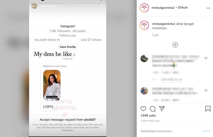 Rachel Vennya Bagikan Komentar Jahat di DM Instagram Usai Putuskan Lepas Hijab