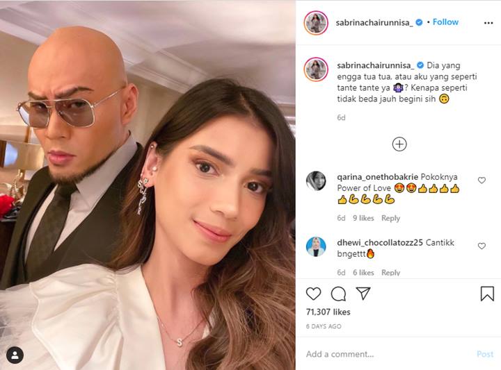 Sabrina Chairunnisa Protes Lihat Wajah Deddy Corbuzier Tak Menua: Berasa Kayak Tante-tante