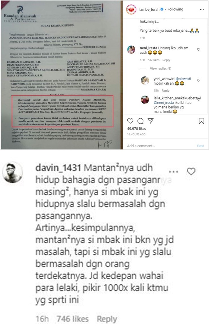 Postingan Lambe Turah