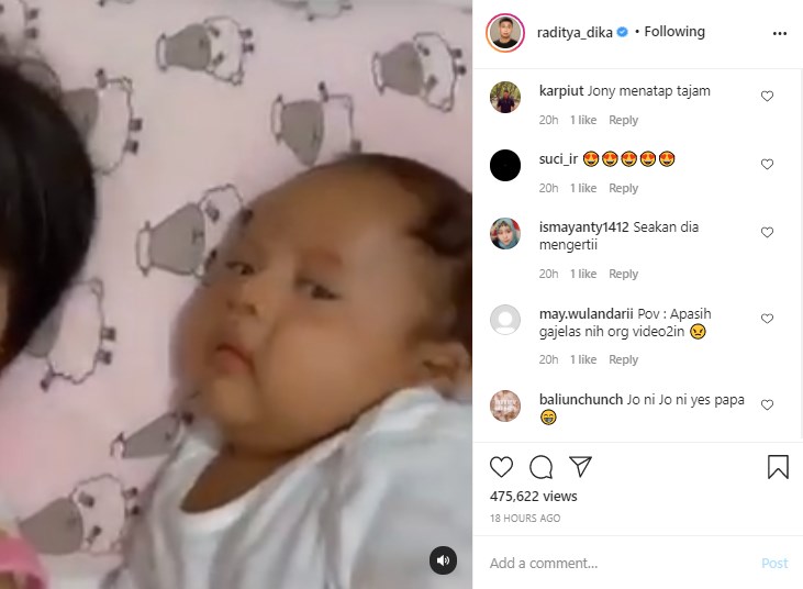 Raditya Dika Pamer Momen Lucu Dua Anaknya, Tatapan Tajam Sang Putra Jadi Sorotan