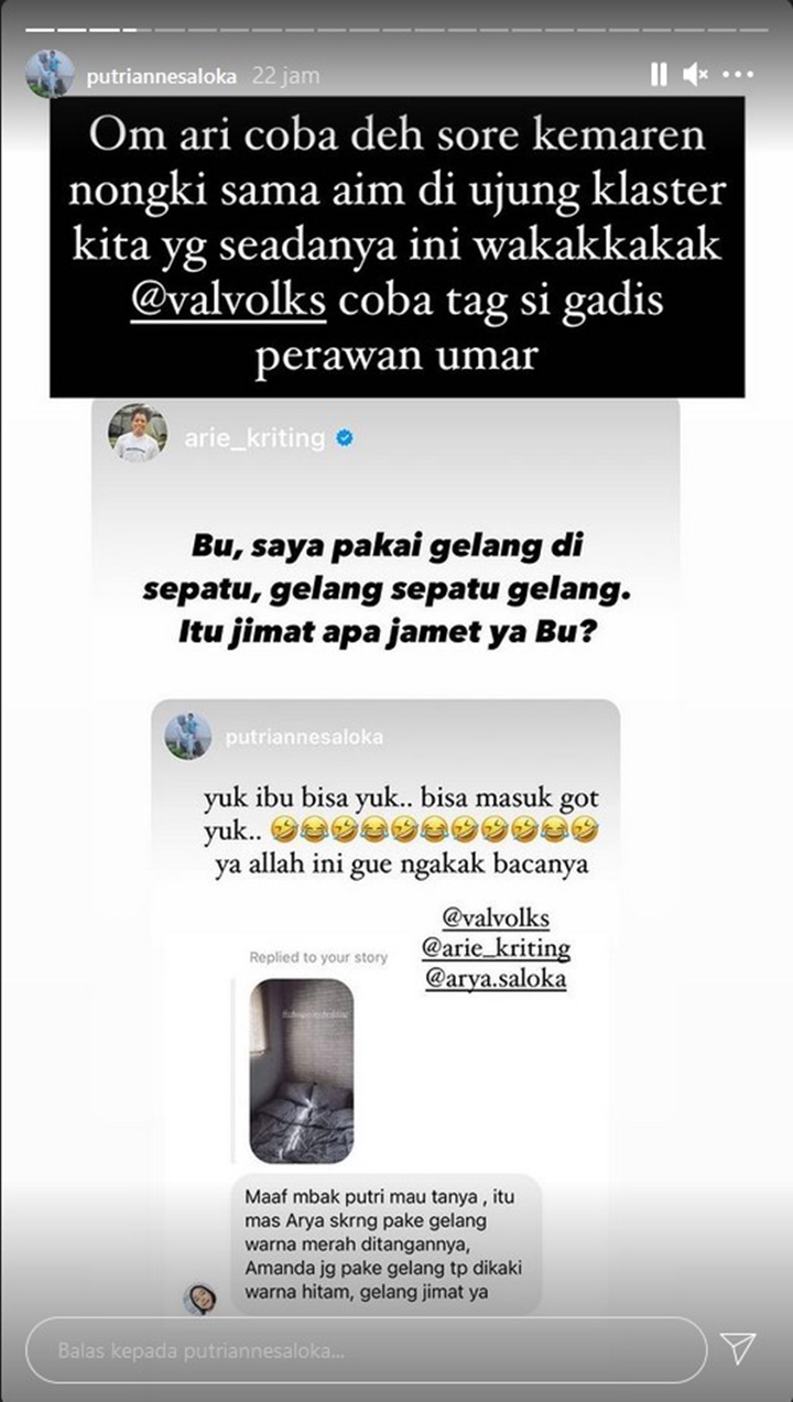 Putri Anne Beri Reaksi Tak Terduga Saat Arya Saloka Disebut Pakai Jimat