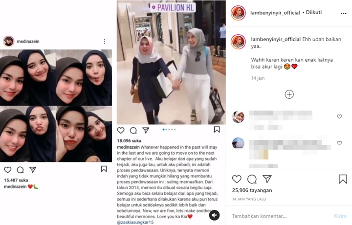 Medina Zein Ngaku Baikan, Sikap Zaskia Sungkar Picu Kecurigaan Netizen