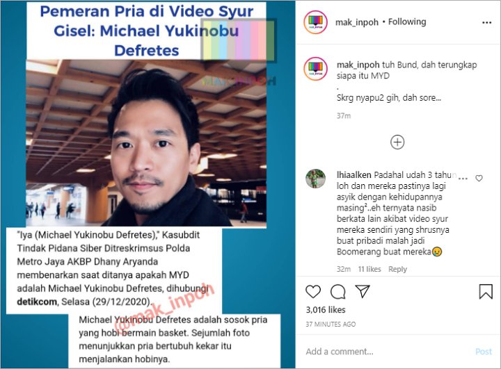 Wajah Pria Inisial \'MYD\' dalam Video Syur Gisel Akhirnya Terungkap, Hobi Main Basket