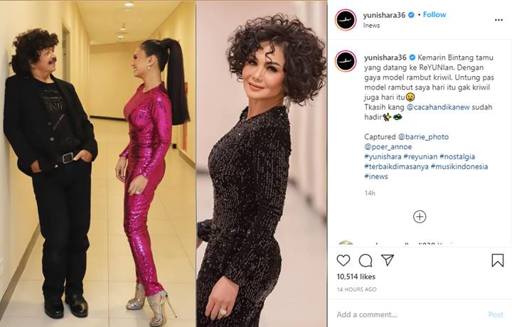 Gaya Rambut Kriwil Yuni Shara Bikin Salah Fokus, Terinspirasi Caca Handika?