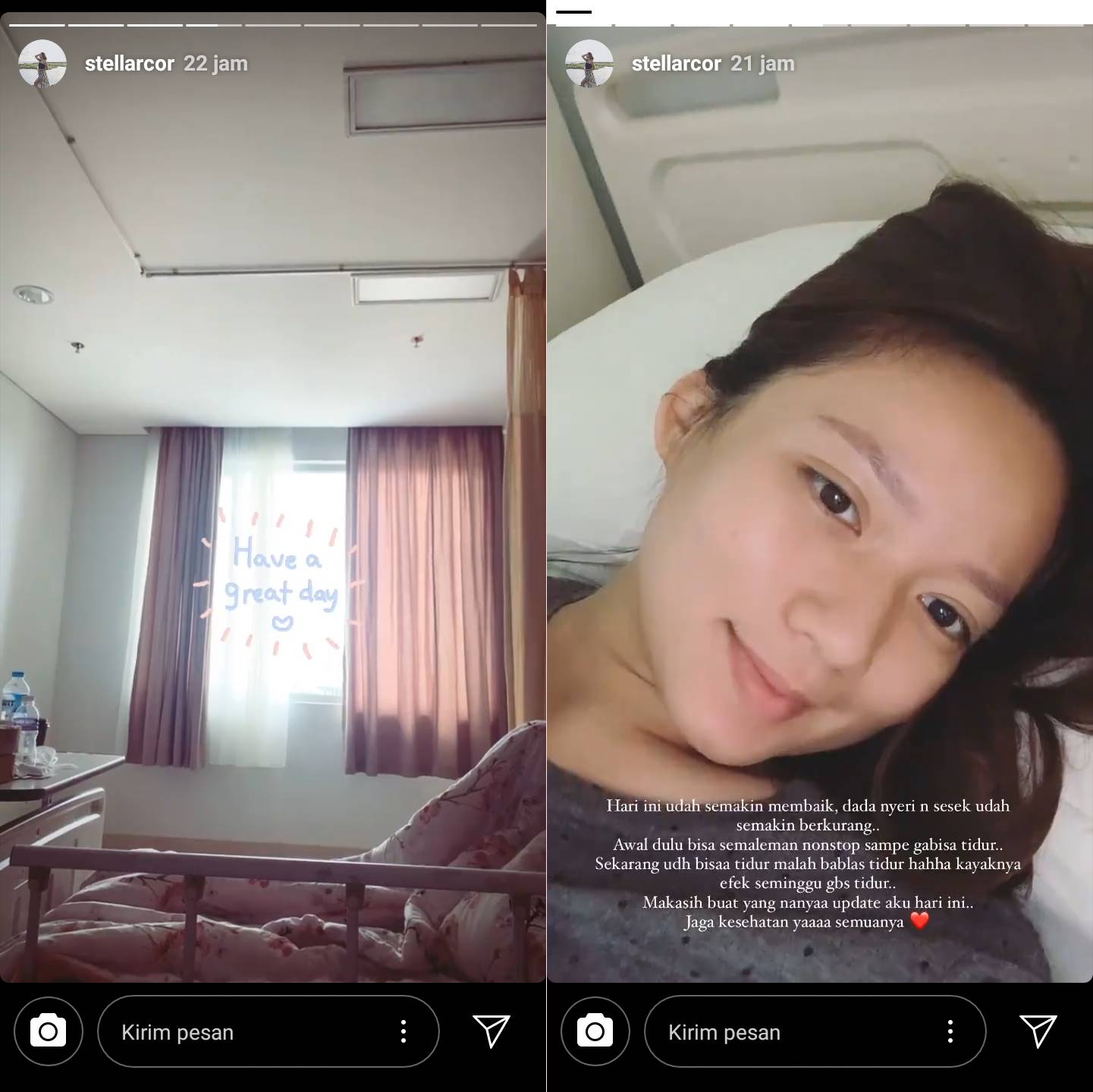 Sama-sama Positif Covid-19, Stella Cornelia dan Faradilla Yoshi Rayakan Tahun Baru Bareng di RS