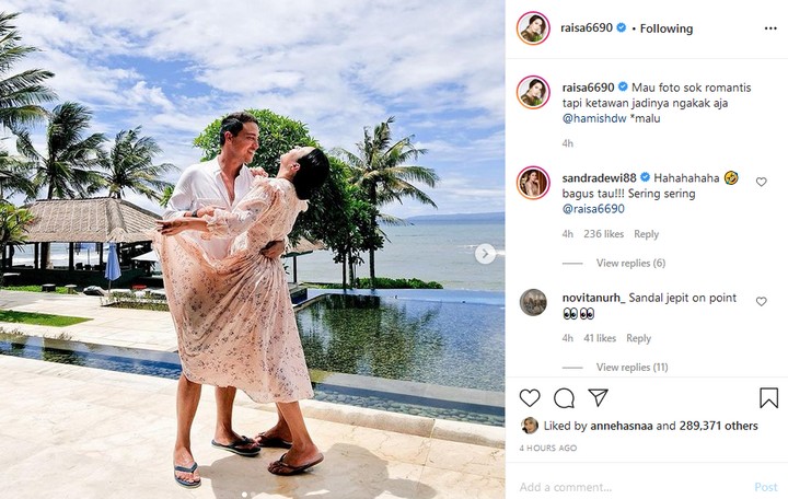 Komentar Sandra Dewi Di Postingan Gagal Romantis Raisa