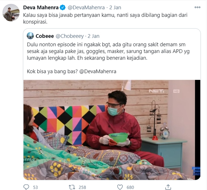 Sitkom \'Tetangga Masa Gitu?\' Disebut Ramalkan Pandemi Corona, Deva Mahenra Jawab Begini