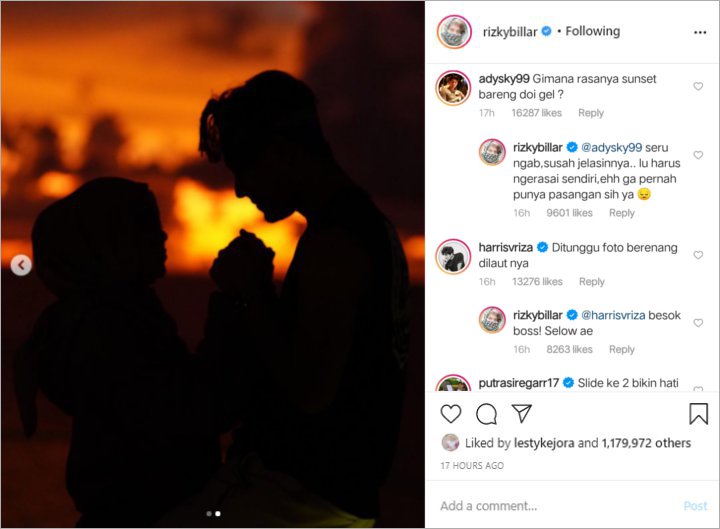 Rizky Billar Pamer Foto Gelap-gelapan Bareng Lesty, Malah Ditantang Lakukan Ini