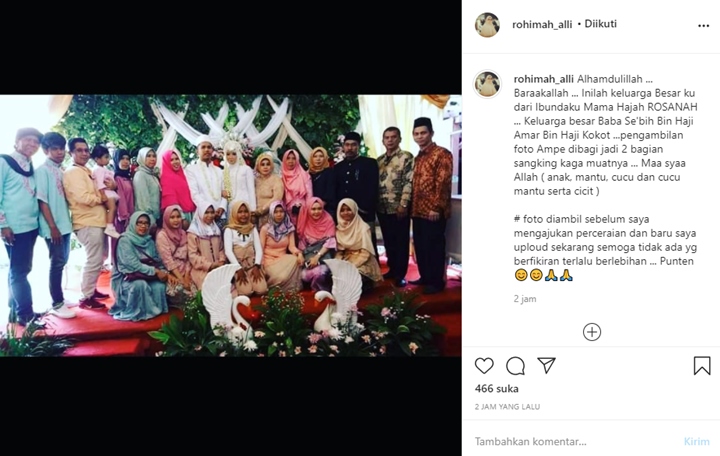 Posting Foto Dengan Keluarga Besar, Rohimah Dan Kiwil Rujuk?