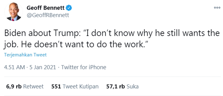 Heboh Trump Tekan Pejabat AS Agar Ubah Hasil Pilpres, Reaksi Adem Biden Jadi Sorotan