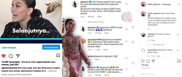 Agnes Monica Amuk Fanbase Gara-Gara Sebut Penari Malam