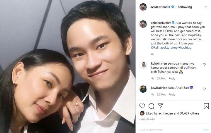 Kalina OKtarani Positif Covid?