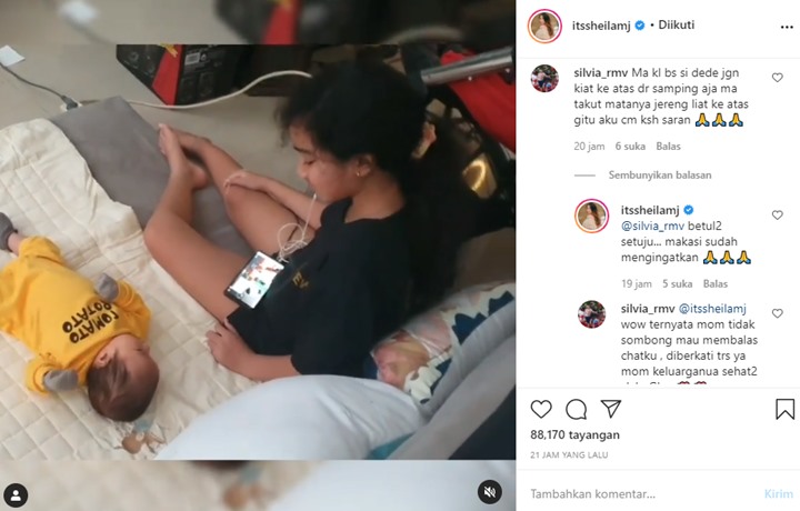 Mengejutkan, Begini Cara Sheila Marcia Tanggapi Nasihat Netizen Soal Bayinya
