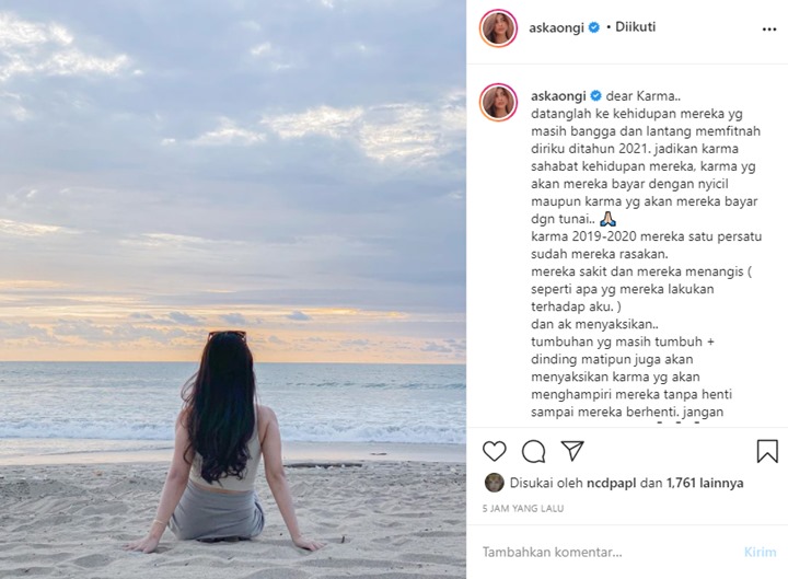 Aliff Ali Positif COVID-19, Mantan Istri Sampaikan Terima Kasih pada \'Karma\'