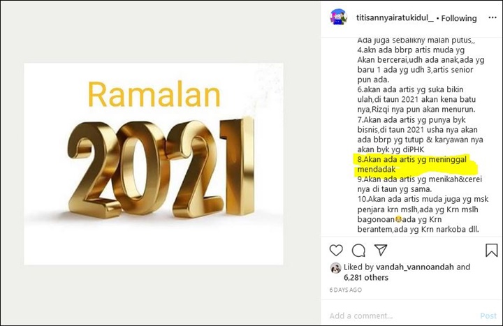 Artis Meninggal Mendadak