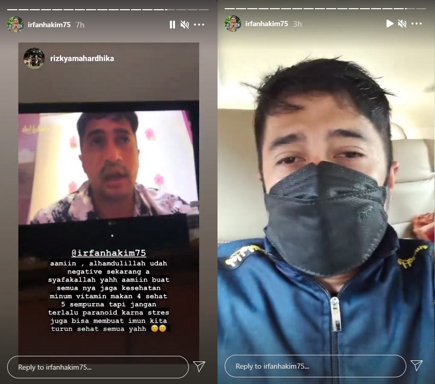 Irfan Hakim Beri Pengumuman Sudah Sembuh dari Covid-19