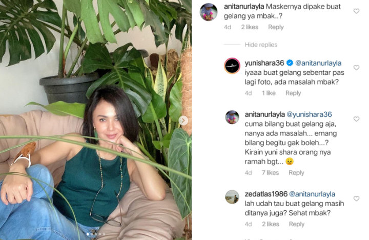 Yuni Shara Kena Kritik Gara-gara Jawab Sewot Saat Disindir Tak Pakai Masker