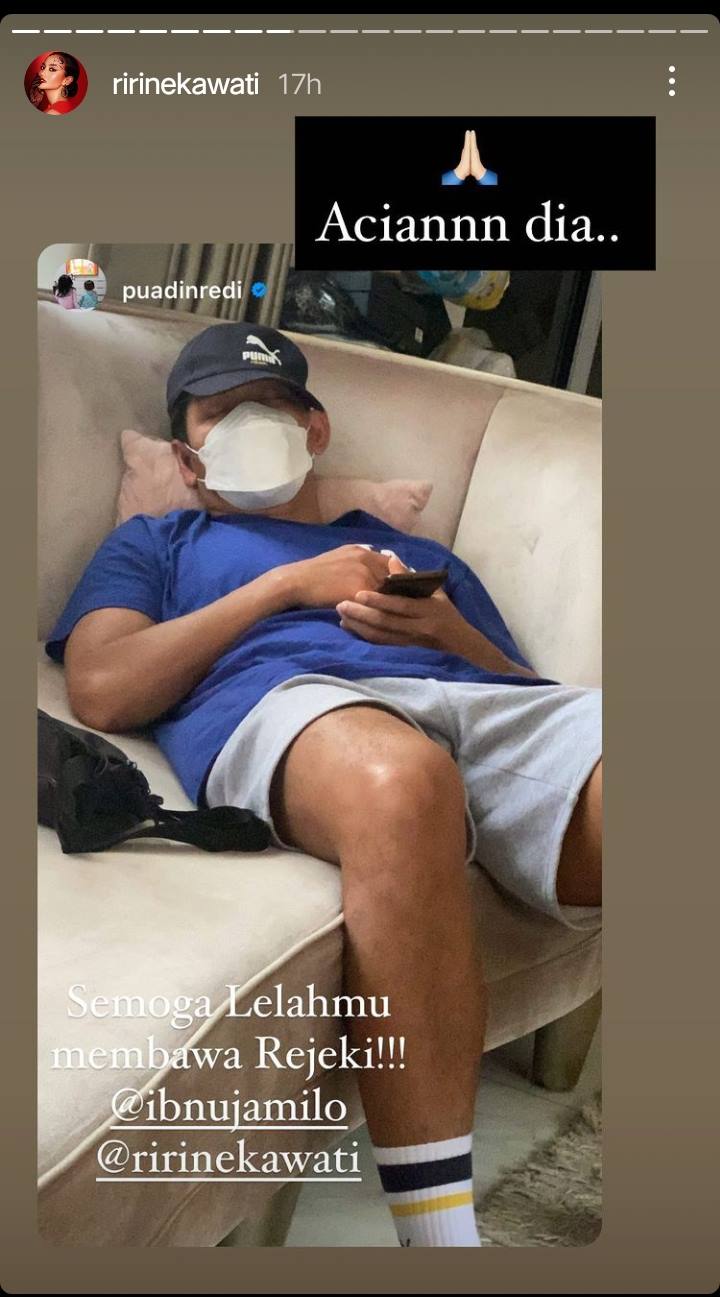 Ririn Ekawati Pamer Potret Ibnu Jamil Tidur Pulas di Sofa: Kasihan Dia