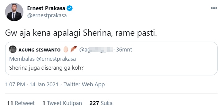 Diserang Usai Sampaikan Kritik, Ernest Prakasa Makin Yakin Pengaruh Besar Raffi Ahmad