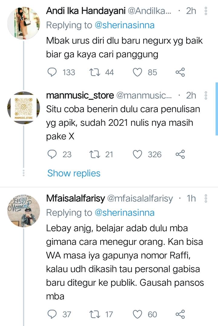 Sherina Tanggapi Permintaan Maaf Raffi Ahmad Soal Abai Prokes, Malah Makin Dihujat