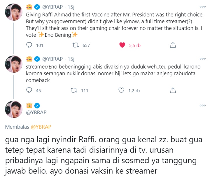 Usulkan Profesi ini Terima Vaksin Covid-19, Reza Arap Bantah Sindir Raffi Ahmad