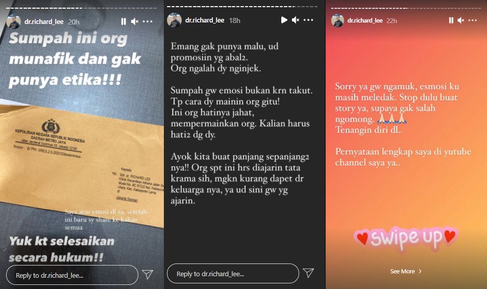 Perseteruan Dengan Kartika Putri Makin Memanas, Dokter Richard Lee Emosi Hingga Bakal Lapor Polisi