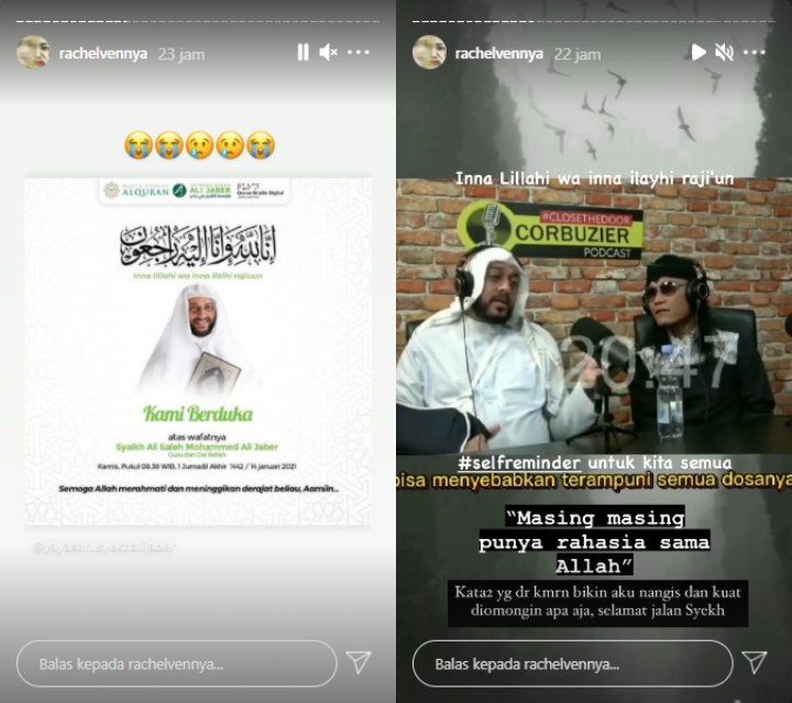 Rachel Vennya Nangis Dengar Ceramah Syekh Ali Jaber Soal Wanita Muslim Tak Berhijab