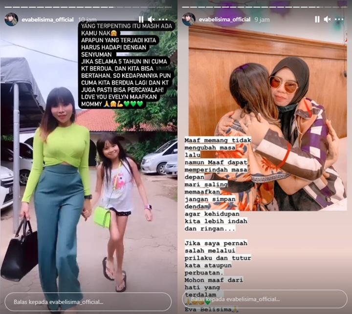 Usai Ngaku Cerai, Eva Belisima Bagikan Potret Peluk Rohimah Istri Kiwil