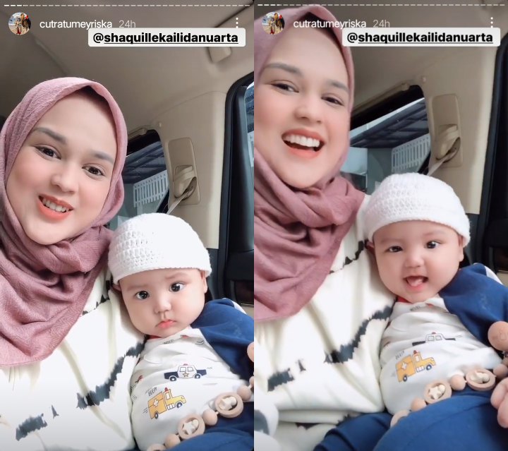 Lucunya Putra Cut Meyriska dan Roger Danuarta Pakai Peci, Senyum-senyum ke Kamera