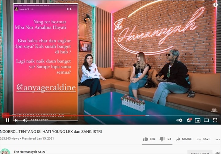 Young Lex Ungkap Hubungannya dengan Anya Geraldine Sekarang