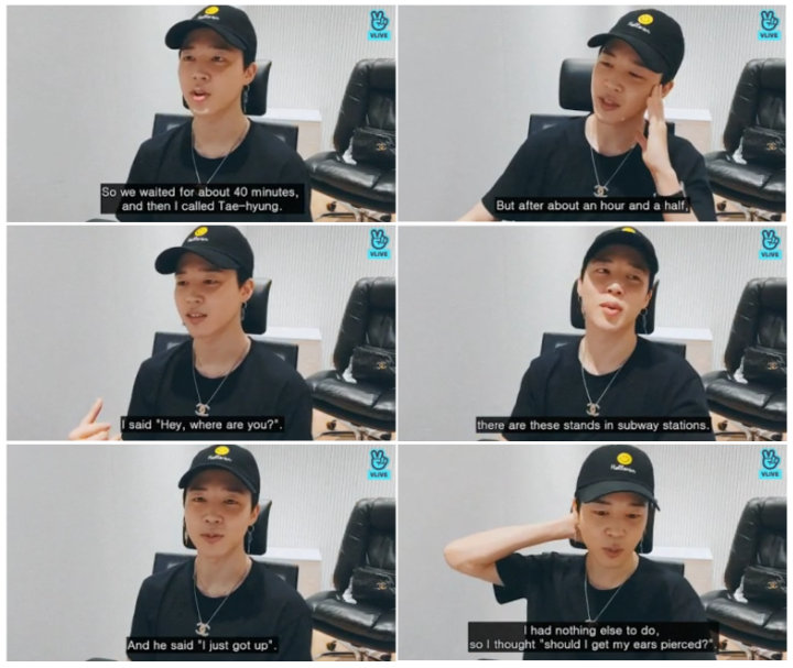 Jimin BTS Ungkap Bagaimana Ia Akhirnya Tindik Telinga Gara-Gara V