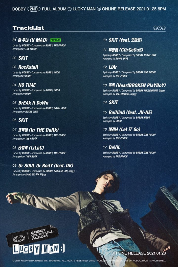 Album Solo Bobby \'Lucky Man\' Bakal Berisi 17 Lagu, Gaet 2 Member iKON Ini Buat Kolaborasi