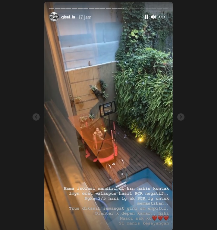 Gisel Jalani Isolasi Mandiri, Gempi: Mama Jangan Sampe Kena Corona