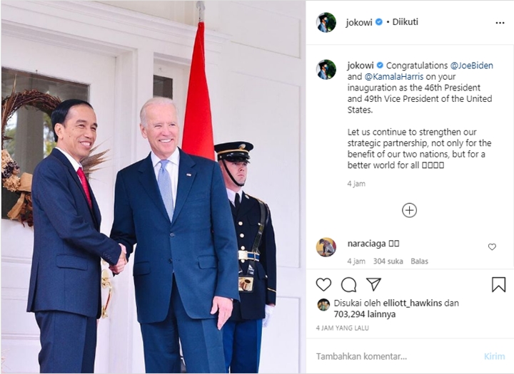 Jokowi Ucap Selamat Untuk Biden dan Harris, Langsung \'Gercep\' Ajak Lakukan Ini