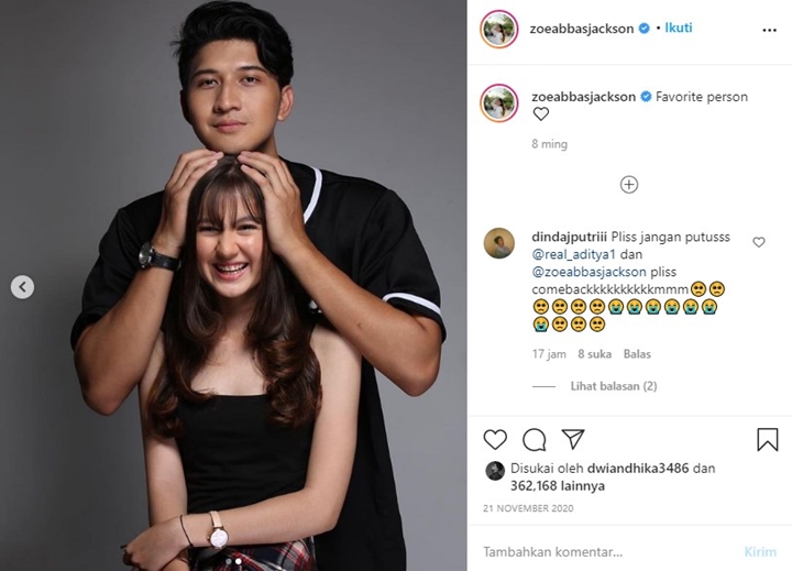 Hapus Foto Zoe Abbas Di Instagram, Aditya Zoni Kini Jomblo?