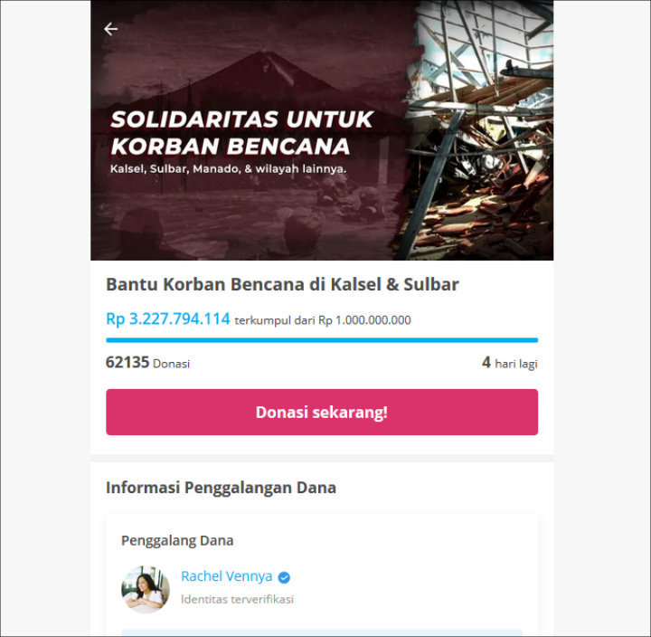 Jalan 6 Hari, Total Galangan Dana Rachel Vennya Untuk Korban Bencana Alam Capai Angka Segini